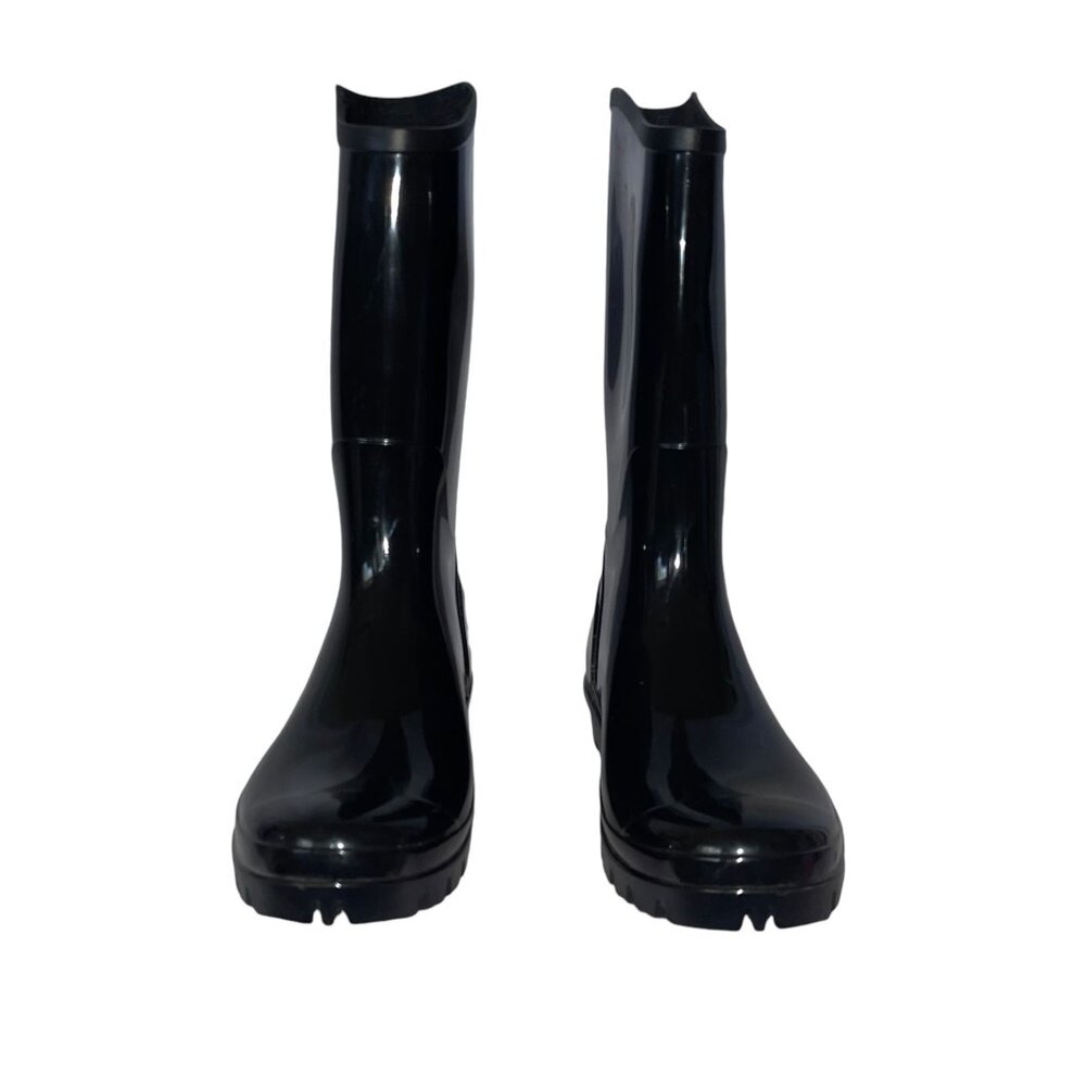 Columbia Sportswear Tall Black Rain Boots Womens 9 Rubber Slip On Barely Used - Picture 2 of 10